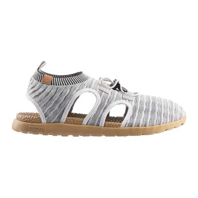 Acorn Men's Everywear Casco Sandal, Lightweight with a Cushioned Footbed and a Soft Knit Fabric, Heather Grey, 9