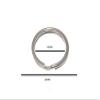 100 X SPLIT KEY RING NP NICKEL PLATED STEEL 16MM (5/8") view 2