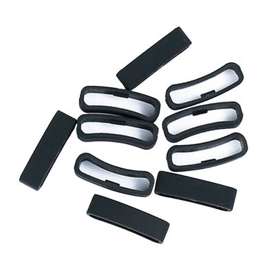 10Pcs Strap Loop Silicone Clasp Ring Loop Fastener Replacement for SUUNTO Series - Black 1, 24mm