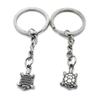 20 Pieces Metal Antique Silver Color Keychains Keyrings Z3CF1 Tortoise Turtle Key Chain Ring view 1