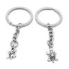 50 Pieces Metal Antique Silver Color Keychains Keyrings KI7G4 Tortoise Turtle Key Chain Ring view 1