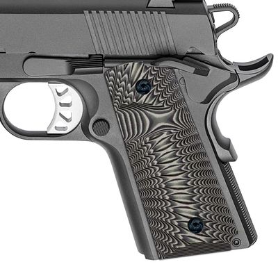 Guuun G10 Grips for 1911 Compact/Officer, Sunburst Texture - Green/Black