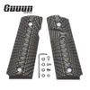 Guuun G10 Grips for 1911 Compact/Officer, Sunburst Texture - Green/Black view 2