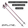 Zipline Blurr 16.0 Graphite Composite Downhill Ski Poles - Lightweight, Freeride All-Mountain, Vibration Dampening (Plum, 42" in./107 cm) view 3