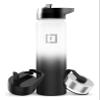 IRON FLASK Camping & Hiking Hydration Flask with Straw, Wide Mouth Insulated Stainless Steel Sports Water Bottle - 22 oz Day & Night view 1