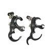 AMEYXGS Archery Bow Release Aid Aluminum Alloy 3 or 4 Fingers Automatic Thumb Trigger Detachable Thumb Grip Left or Right Hand Thumb Caliper Outdoor Hunting Compound Bow Accessories (Black)