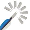 SHARROW 100pcs Archery Arrow Nocks Glue on 8mm Arrow Shaft Hunting Accessories Arrow Tails DIY (White) view 1