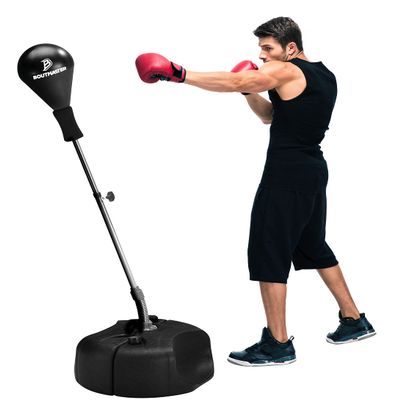 TechTools Punching Bag with Stand, Boxing Bag for Teens & Adults - Height Adjustable - Speed Bag for Training, Boxing Equipment, Stress Relief & Fitness