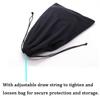 Seapon Ski Goggle Bag, Protection Bags for Snow Goggles Ski Mask, Carrying Pouch for Goggle Replacement Lens Camera Lenses, Soft Micro-Fiber Protective Storage Case Sleeve With Draw String, Pack of 2 view 3