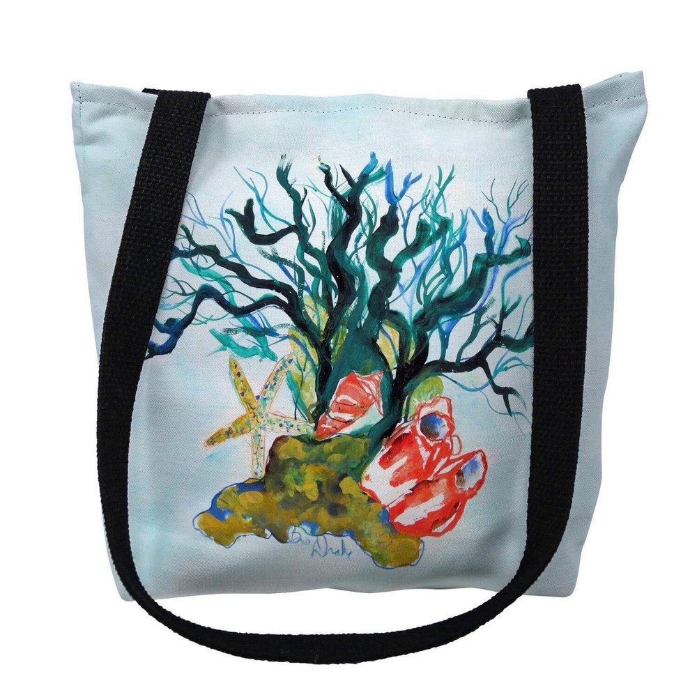 Betsy Drake TY1092M 16 x 16 in. Starfish Coral Shells Tote Bag - Medium