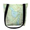 Betsy Drake TY870M 16 x 16 in. Square Pond Maine Nautical Map Tote Bag - Medium view 1