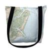 Betsy Drake TY11517M 16 x 16 in. Fripp Island South Carolina Nautical Map Tote Bag - Medium