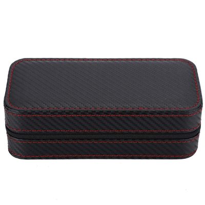 Antilog Watch Storage Box, Watch Storage Case Portable 2Slots Carbon Fiber Leather Watch Storage Box Case Wristwatch Organizer Holder Travel