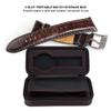 Antilog Watch Storage Box, Watch Storage Case Portable 2Slots Carbon Fiber Leather Watch Storage Box Case Wristwatch Organizer Holder Travel view 3
