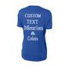 Customized Ladies V Neck Tee, Polyester Workout Design Your Own Sports Shirt True Royal view 2