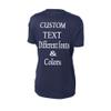 Customized Ladies V Neck Tee, Polyester Workout Design Your Own Sports Shirt True Navy view 2