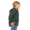 BELLA + CANVAS Youth Sponge Fleece Full-Zip Hoodie L Heather Forest view 3