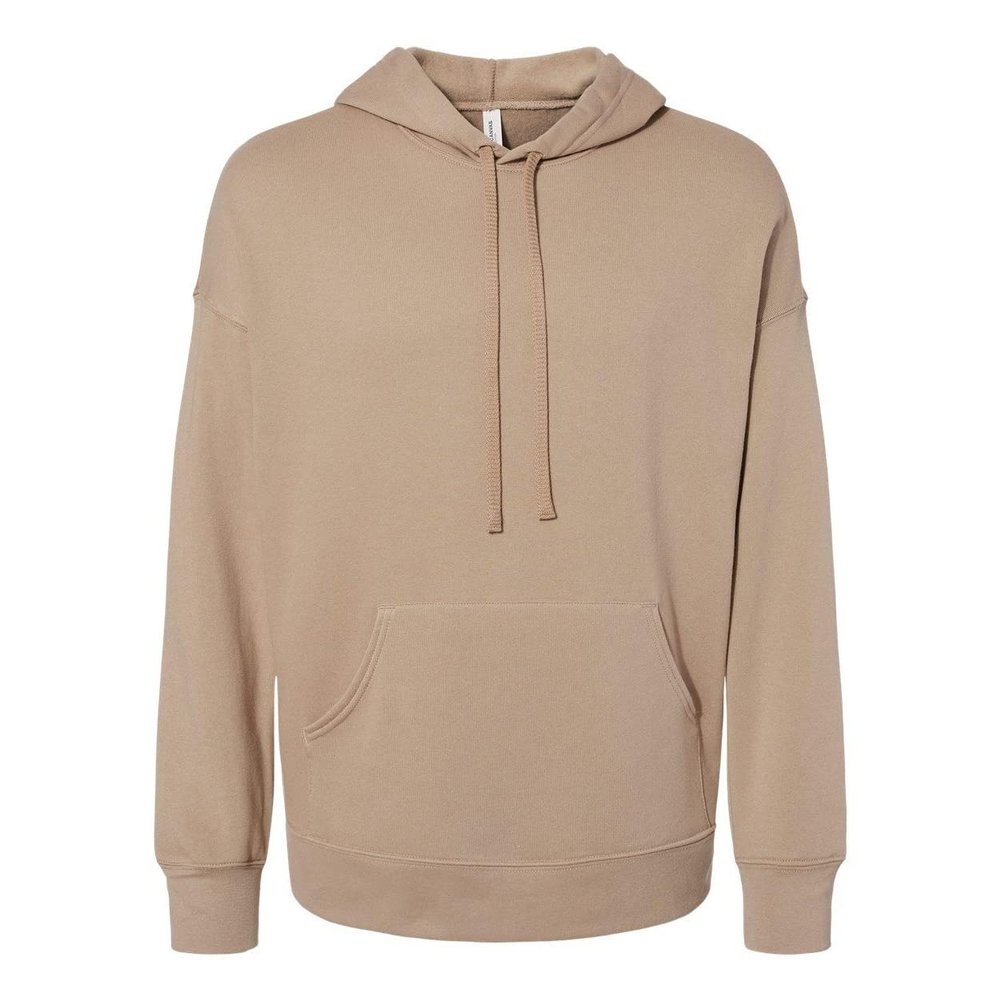 Bella + Canvas Unisex Sponge Fleece Pullover DTM Hoodie L TAN