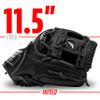 Franklin Sports Baseball Fielding Glove - Men's Adult and Youth Baseball Glove - CTZ5000 Black Cowhide Infield Glove - 11.5" I-Web for Infielders view 4