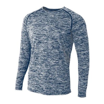 A4 Sportswear Adult Medium Navy Space Dye Raglan