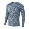 A4 Sportswear Adult Medium Navy Space Dye Raglan view 1