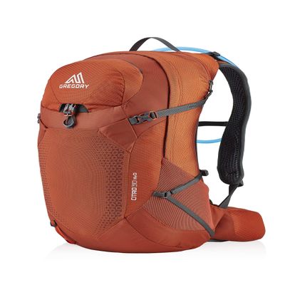 Gregory Citro 30L H2O Unisex Day Hiking/Backpacking Hydration Backpack with Included Reservoir, Breathable Backpanel and Shoulder Harness, One Size Fits All, Spark Orange