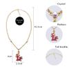 superchic Handmade Red Enamel Chinese Fierce Animal Dragon Pendant Necklace with Austrian Crystals in Gold Plating (Red) view 2