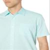 Amazon Essentials Men's Regular-Fit Short-Sleeve Poplin Shirt, Aqua Blue Leaf Print, Small view 3