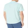 Amazon Essentials Men's Regular-Fit Short-Sleeve Poplin Shirt, Aqua Blue Leaf Print, Small view 4
