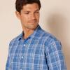 Amazon Essentials Men's Regular-Fit Long-Sleeve Casual Poplin Shirt, Aqua Blue Plaid, X-Small view 4