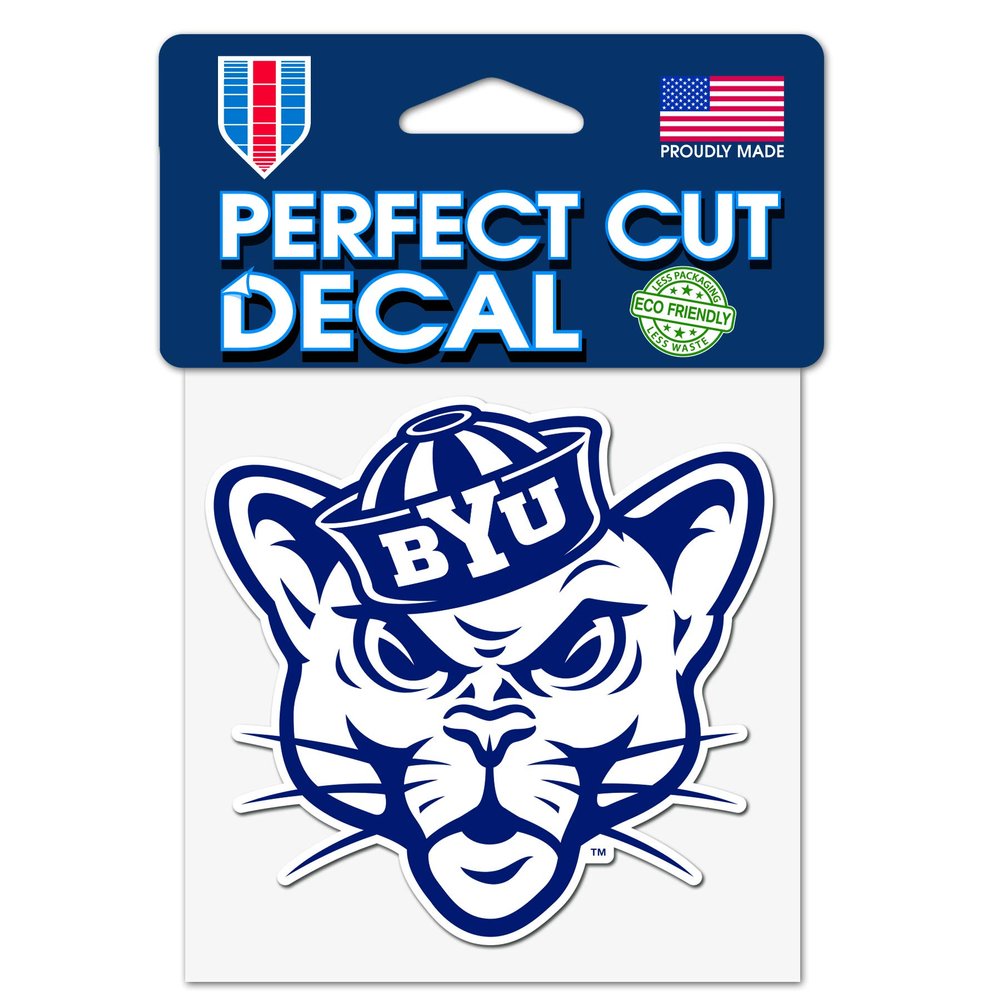 WinCraftt BYU Cougars Vault Logo 4 x 4 Inch Perfect Cut Decal