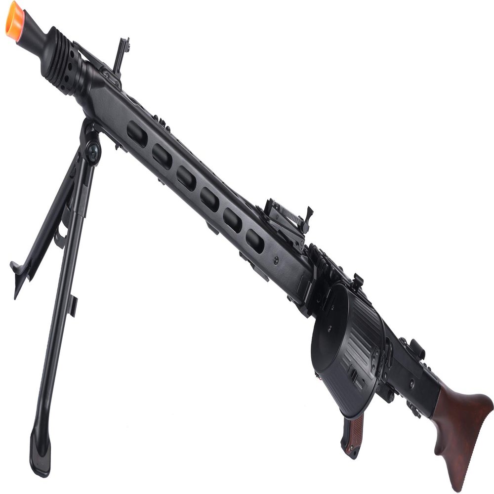 Evike Airsoft - Matrix Metal MG42 AEG Airsoft Machine Gun w/Steel Folding Bipod