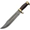 Damascus DM-1204 Leather Full Tang Bowie Fixed Blade Knife + Sheath view 1