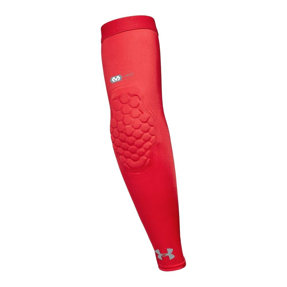 Under Armour Unisex Adult Protective,Protection,Compression Baskeball Sleeve, Red, Adult- Medium US