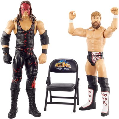 WWE Daniel Bryan & Kane Wrestlemania 29 Battle Pack Two Rival 6-inch (15.24) Action Figures with Articulation, Life-Like Detail, Authentic Ring Gear, 2 Chair Accessories