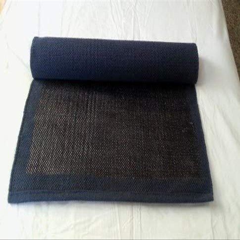 Wayam Eco Friendly Non Slip Yoga mat Cotton Natural Latex no PVC (Blue)