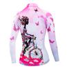 Cycling Jersey Women Bicycle Team Long Sleeve Racing Bike T-Shirt Warm Clothing Sport Tops view 2