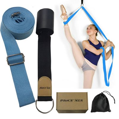 Leg Stretch Band - To Improve Leg Stretching - Easy Install on Door - Perfect Home Equipment For Ballet, Dance And Gymnastic Exercise Flexibility Stretching Strap Foot Stretcher Bands (Light blue)