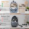APSOONSELL Large Backpack Organizer Insert Felt Bag Organizer with Zipper Backpack Shaper Foldable Tote Organizer for Rucksack Shoulder Bag, Beige, S view 4