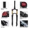BOLANY Bike Suspension Fork MTB Bicycle Magnesium Alloy Suspension Front Fork 26/27.5/29 inch, 120mm Straight Steerer and Tapered Steerer Air Fork (26, Straight-Manual) view 3