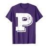 Letter P Capital Alphabet College Varsity Monogram Club T-Shirt view 1