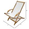 Whitecap 60073 Teak Sun Chair W/Batyline Sling view 2