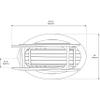 Whitecap 63037 Teak Rembrandt Table Oval Slat Top view 2