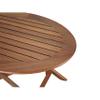 Whitecap 63037 Teak Rembrandt Table Oval Slat Top view 4
