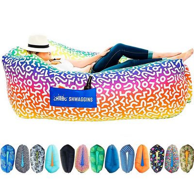Chillbo Shwaggins Inflatable Couch Cool Inflatable Chair Easy Setup Perfect for Hiking Gear, Beach Chair and Music Festivals.(Rainbow Swizzle)