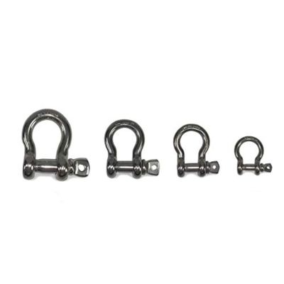 T-316 Stainless Steel Bow Shackle Marine Grade 3/16" to 3/8" Oversized Pin (3/8"(9.5mm))