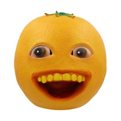 XuanYou Halloween Funny Orange Latex Fruitl Mask with Tooth