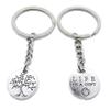 5 PCS Antique Silver Plated Keyrings Keychains LD6R7 Life String Tree Tags Key Ring Chains Tags Clasps view 1