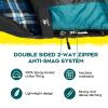 Bessport Sleeping Bag Winter | Flannel Lined 18 - 32 Extreme 3-4 Season Warm & Cool Weather Adult Sleeping Bags Large | Lightweight, Waterproof for Camping, Backpacking, Hiking view 4