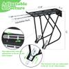 Bike Cargo Rack w/Bungee Cargo Net & Reflective Logo Universal Adjustable Bicycle Rear Luggage Touring Carrier Racks 55lbs Capacity Quick Release Mountain Road Bike Pannier Rack for 26"-29" Frames view 2